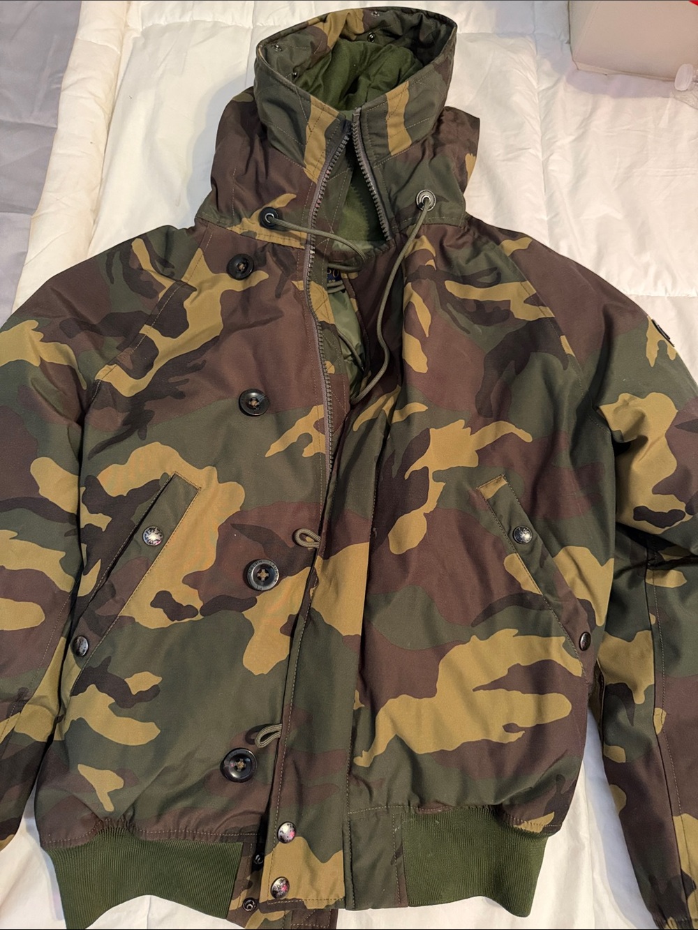 Polo by Ralph Lauren Men's Camo Puffer Jacket - Olive, Brown, Tan